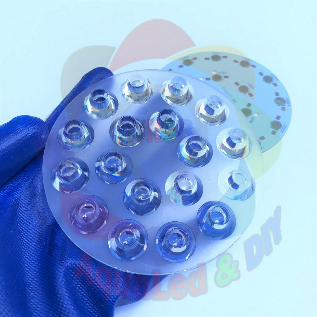 Chóa LED tròn 18 chip, sử dụng cho mạch led 18 chip, gom ánh sáng thừa hiệu quả