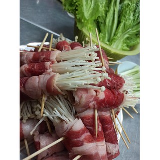 BÒ CUỘN NẤM KIM CHÂM