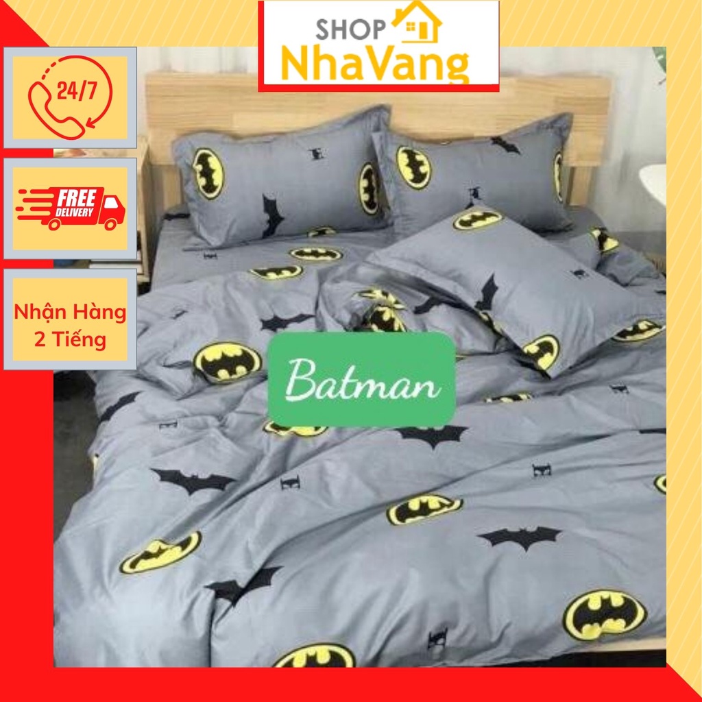 Ga trải giường cotton poly 1m6,1m8,2mx2m2,chọn mẫu thoải mái-MẪU BATMAN