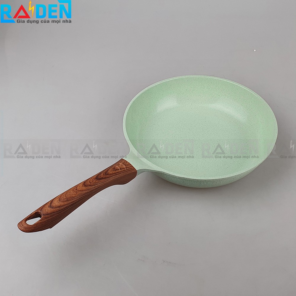 Chảo đúc men đá chống dính 7 lớp Greencook GCP06 chịu trầy xước tốt, dùng được tất cả các bếp