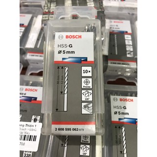 Mũi khoan sắt HSS-G và khoan inox HSS-Co 5mm Bosch (giá 1 cái)