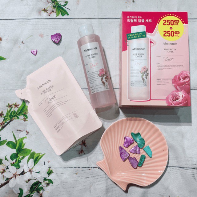 Set nước hoa hồng Mamonde Rose 500ml (móp vỏ)