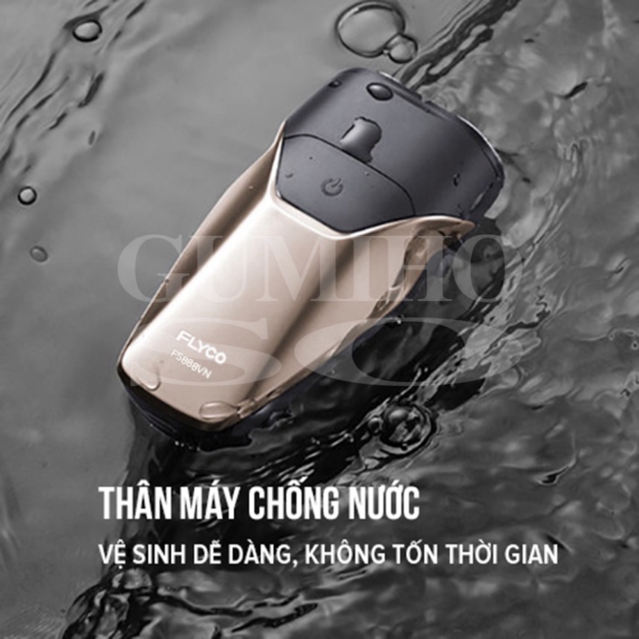 Máy Cạo Râu Flyco 2 Lưỡi Sạc Nhanh Kháng Nước FS888VN Hàng Chính Hãng Bảo Hành 24 Tháng - Violet Lotus