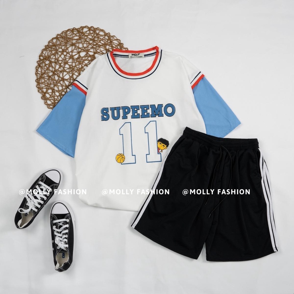Set đồ bộ Bóng rổ ❤️ Bộ mặc nhà BÓNG RỔ QUẦN 3 SỌC NHIỀU MẪU Freesize nam nữ Molly Fashion