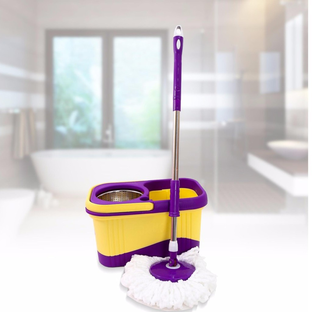 Bộ cây lau nhà 360 độ lồng inox[Giảm giá sốc]