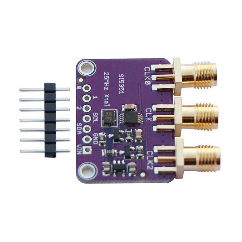 Bo Mạch Phát Điện Đồng Hồ Si5351A I2C 25mhz 8khz Đến 160mhz