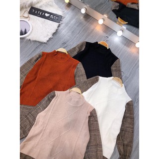 [ORDER] Áo len phối sơ mi dạ dáng form dài ulzzang