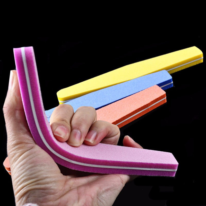 [Hàng mới về] Cây dũa móng tay bằng mút màu sắc ngẫu nhiên 100 / 180
