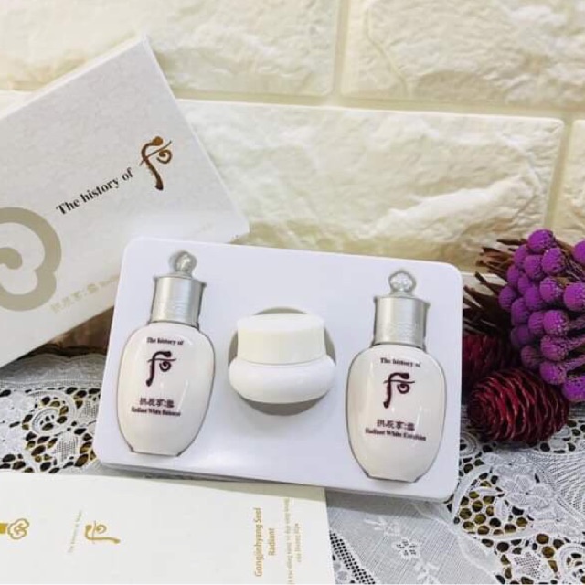 Bộ dưỡng trắng da và chống lão hóa Đông Y Hoàng Cung Whoo Whoo Seol Radiant White Special Gift Set