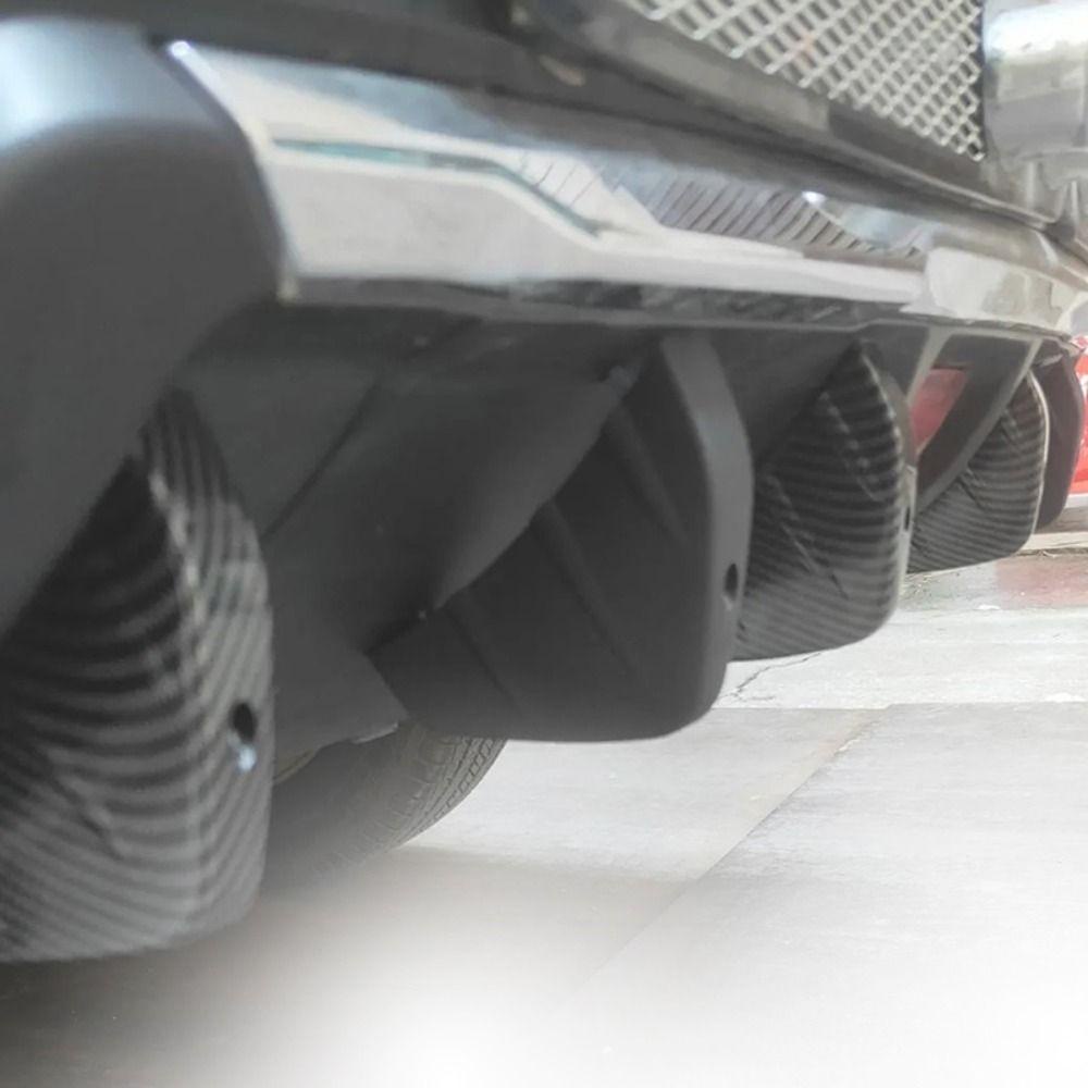 Phụ Kiện Cản Sau Bằng Sợi carbon Họa Tiết Vây Cá Mập Màu Đỏ Đen Chống Mòn Cho Xe Hơi