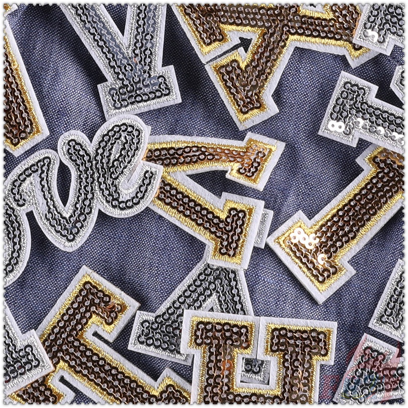 1 miếng dán ủi quần áo hình chữ cái &amp; Love &amp; Crown