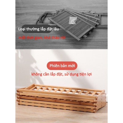 Kệ Để Giày Dép Nhiều Tầng Gỗ Tre, Gấp Xếp Gọn Nhẹ,kệ Không Cần Lắp Ráp Cho Gia Đình