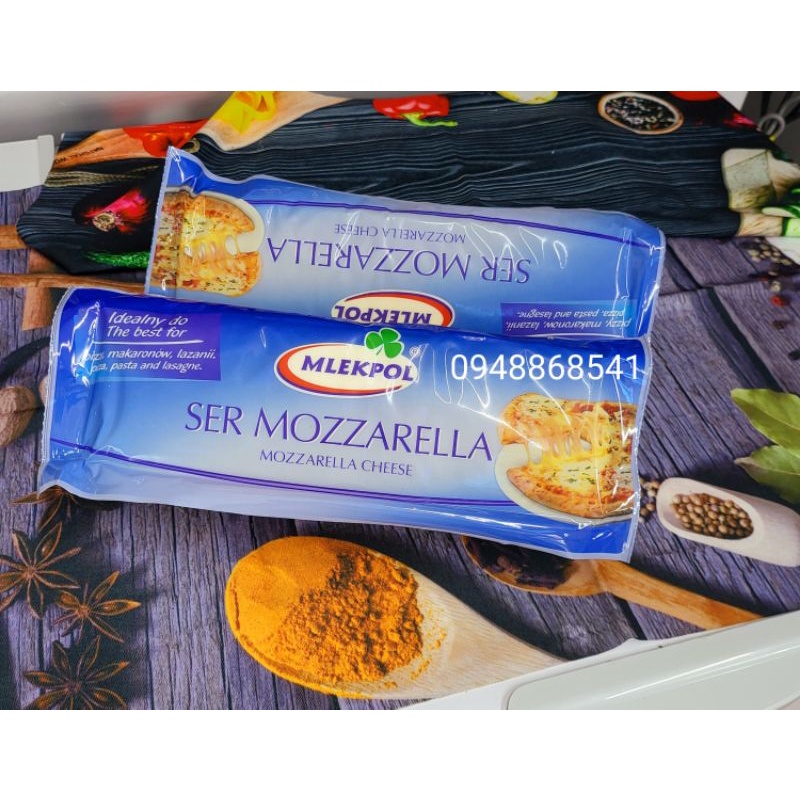 Phomai Mozzarella Ba Lan Mlekpol nguyên khối