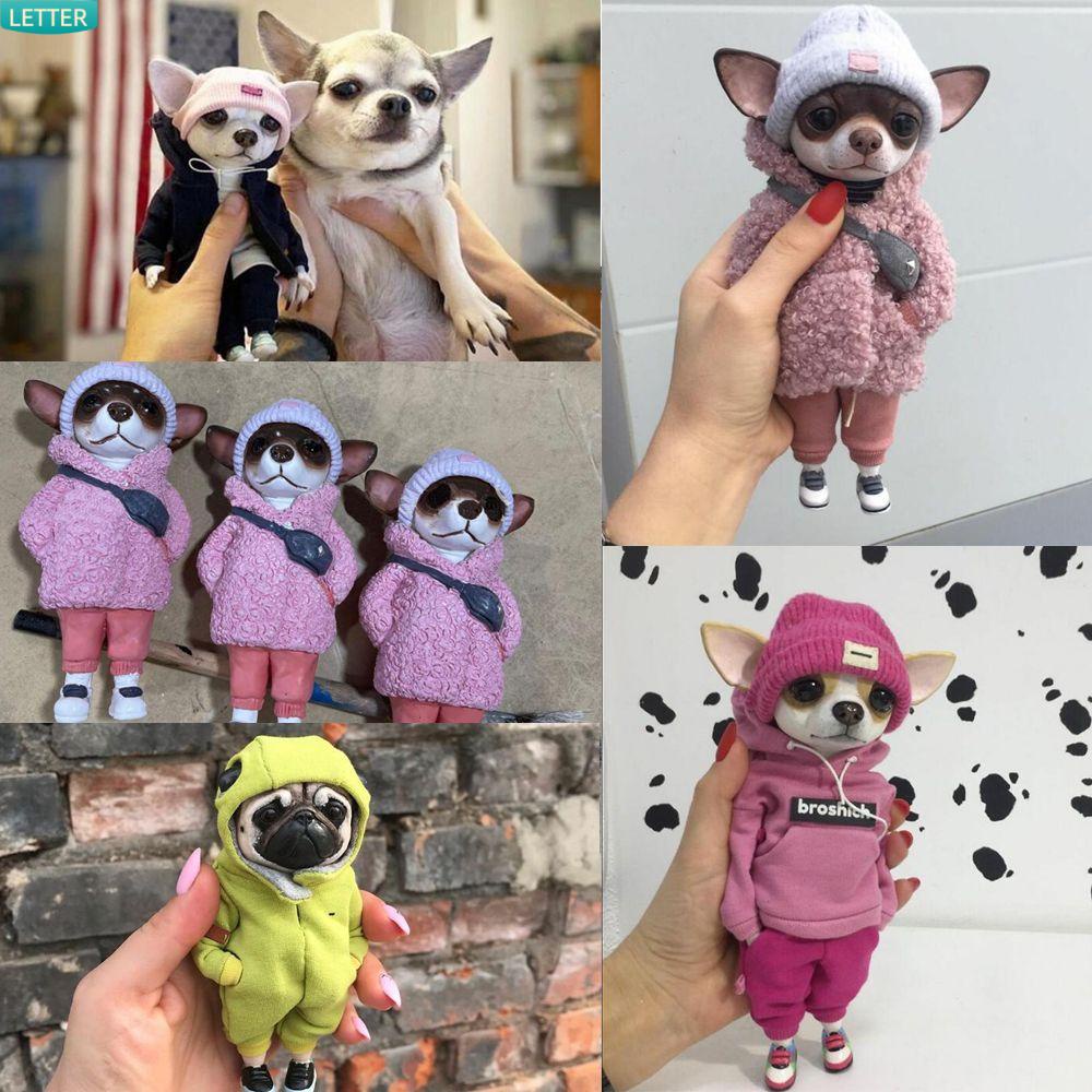 Đồ Chơi Mô Hình Chó Chihuahua Dễ Thương Sáng Tạo Trang Trí Nhà Cửa
