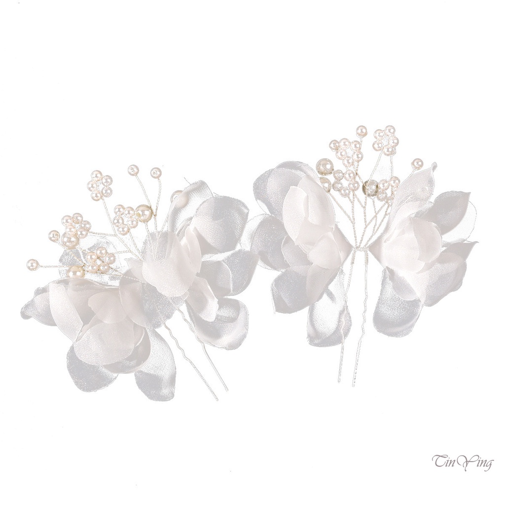 GETNOIVAS Set 2 trâm cài tóc hình chữ u đính ngọc trai giả thời trang cho nữ