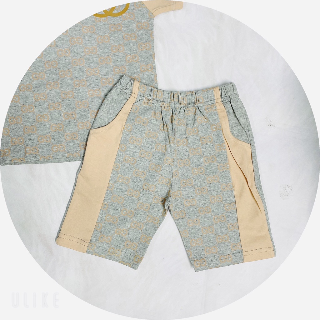 Bộ chữ GG xám phối kem