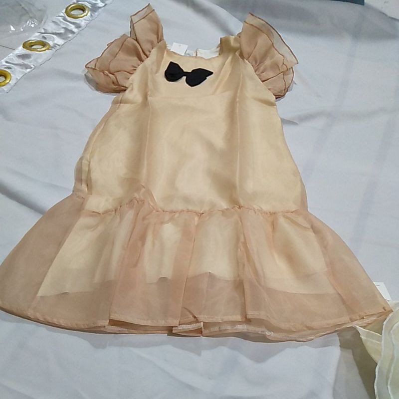 Váy tơ hai lớp cánh tiên kèm nơ xinh