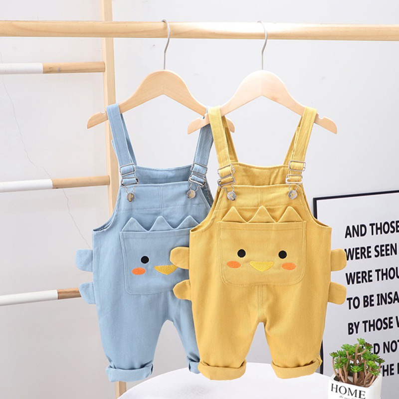 Quần yếm denim họa tiết hoạt hình cho bé