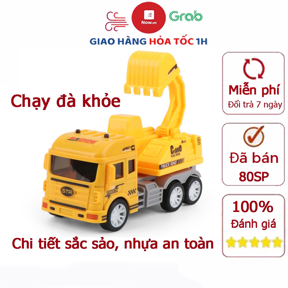 Xe xúc đồ chơi cho bé nhựa an toàn môi trường, đồ chơi mô hình vui vẻ