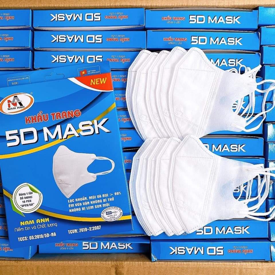 Khẩu Trang 5D Mask NAM ANH FAMAPRO Hộp 10 Cái