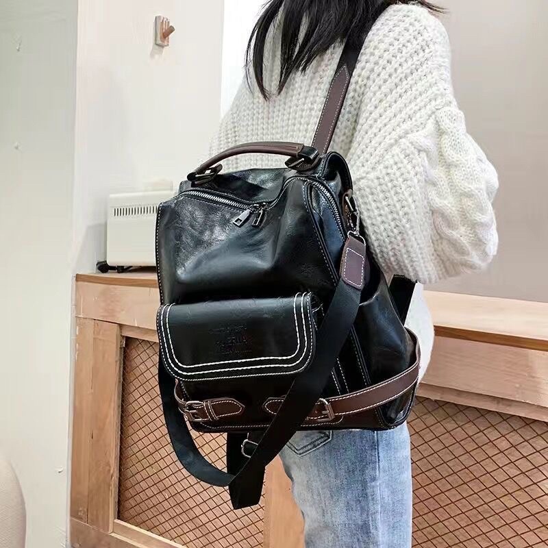 FREESHIP_BALO DA PU THỜI TRANG NỮ BALO HỌC SINH VINTAGE ĐỰNG VỪA A4 BLN44H186