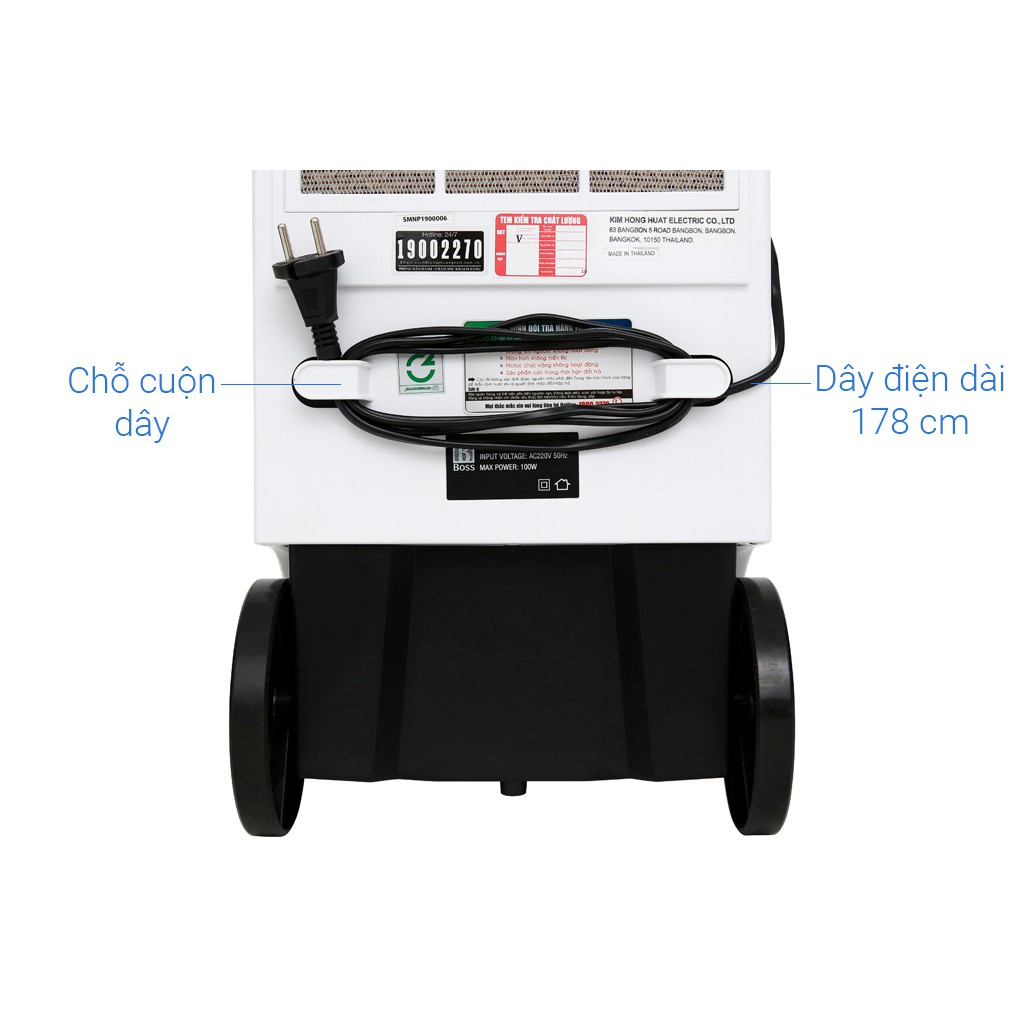 S-102 - Quạt điều hòa Boss S102 - HÀNG CHÍNH HÃNG, GIAO MIỄN PHÍ TP.HCM