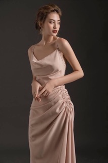 Đầm lụa body 2 dây đi tiệc cực sang chảnh