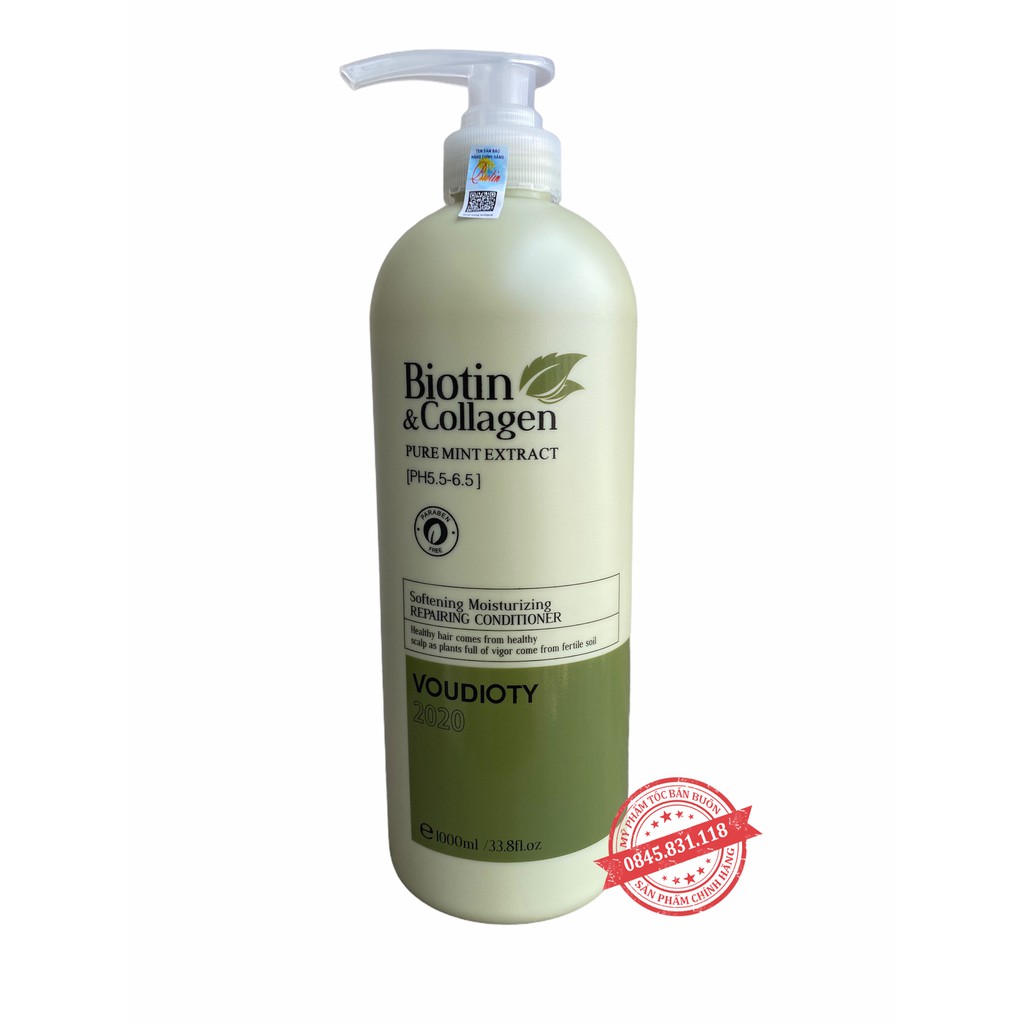 CẶP DẦU GỘI XẢ BIOTIN COLLAGEN 1000ML*2 | KIỀM DẦU Phục Hồi Tóc Hư Tổn, Khô Xơ, Gãy Rụng | Hàng Chính Hãng CT65 | BigBuy360 - bigbuy360.vn