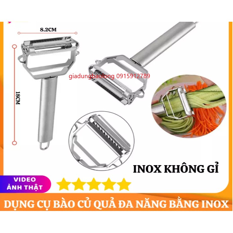 DỤNG CỤ GỌT, BÀO SỢI RAU CỦ QUẢ INOX ĐA NĂNG