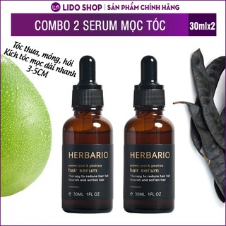 Combo 2 chai serum mọc tóc vỏ bưởi và bồ kết Herbario 30ml