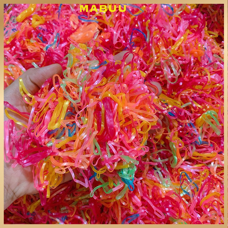 100gr dây chun buộc tóc cho mẹ và bé có phân loại màu