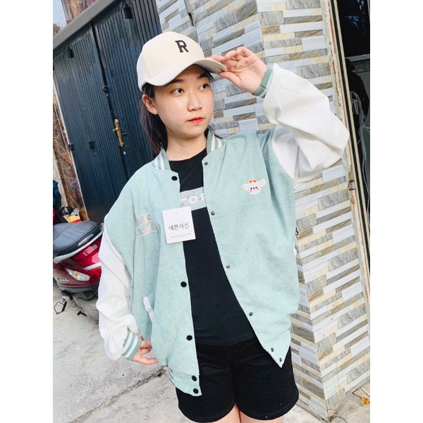 KHOÁC BOMBER THÊU UNISEX - ẢNH THẬT