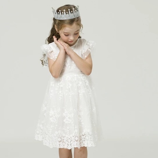 Đầm ren công chúa thời trang dành cho bé gái