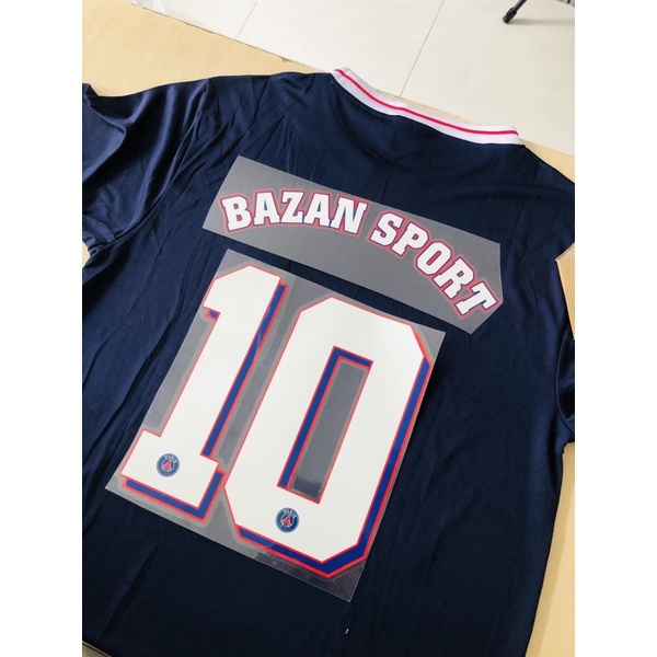 SỐ ÁO BÓNG ĐÁ MẪU PARIS fc - LOẠI IN KÍCH THƯỚC CAO 23CM LỚN