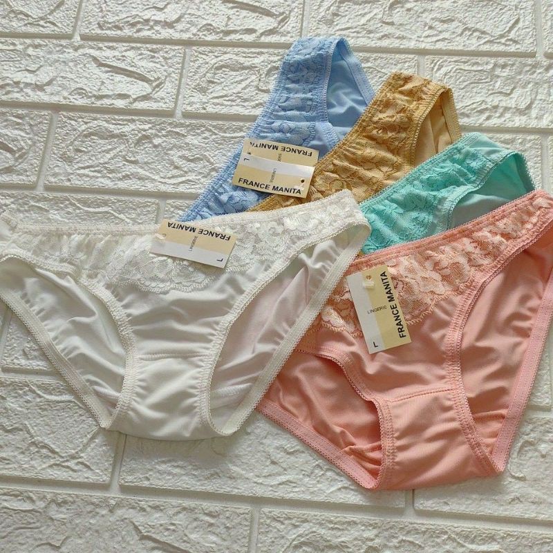 Quần lót thun lạnh phối ren không phai màu, mới lâu