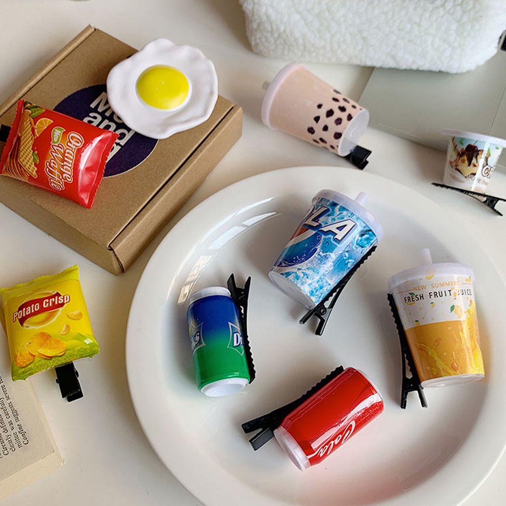 Kẹp Tóc Trang Trí Hình Kem / Khoai Tây Chiên / Bánh Quy / Khoai Tây Chiên Dễ Thương Dành Cho