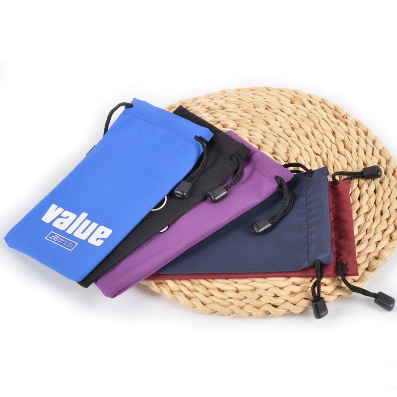 Túi Đựng Sạc Dự Phòng Bằng Vải Nỉ Chống Thấm Nước Có Dây Rút Cho Điện Thoại Di Động