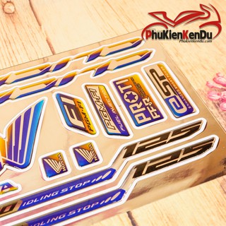 TEM CROM CHỮ NỔI CHO XE CLICK [TẶNG KÈM 1 TEM STICK]