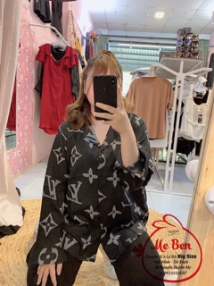 [ Big size ] Sơ mi hoạ tiết hình thật