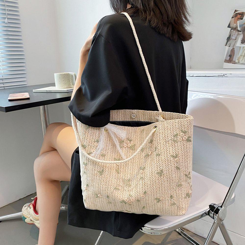 Túi Rơm Dệt Xách Tay Mùa Hè Cho Nữ