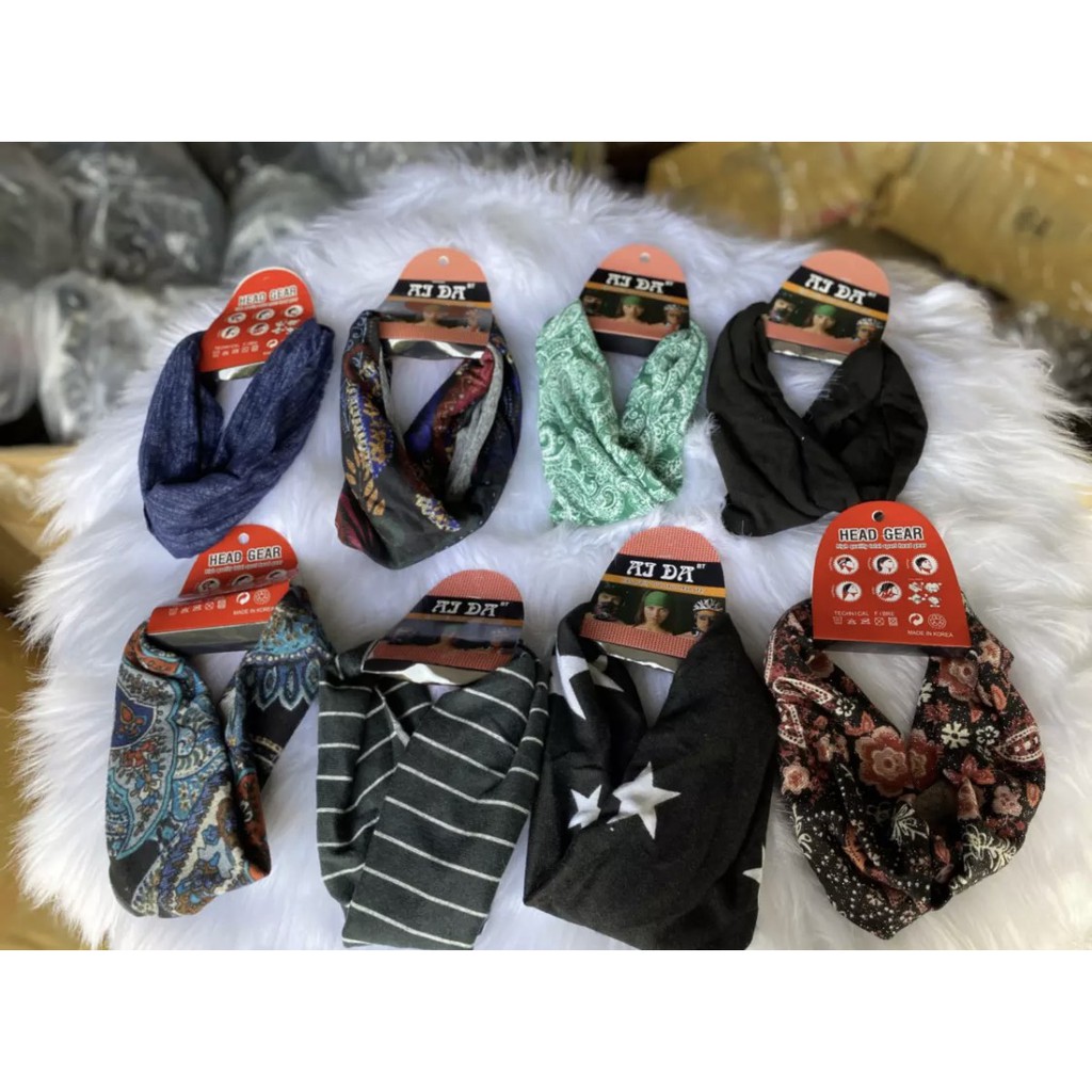 5 Khăn đa năng đi phượt chống nắng co giản thoải mái 100% Thun Cotton 4 Chiều , Bảo đảm giao đúng mẫu (Giao ngẫu nhiên)