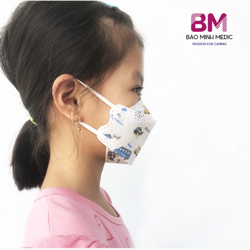 [Mua lẻ giá sỉ] Khẩu trang y tế chính hãng cao cấp 4 lớp Famapro VN95 cho trẻ từ 3 đến 10 tuổi (10 cái/hộp)