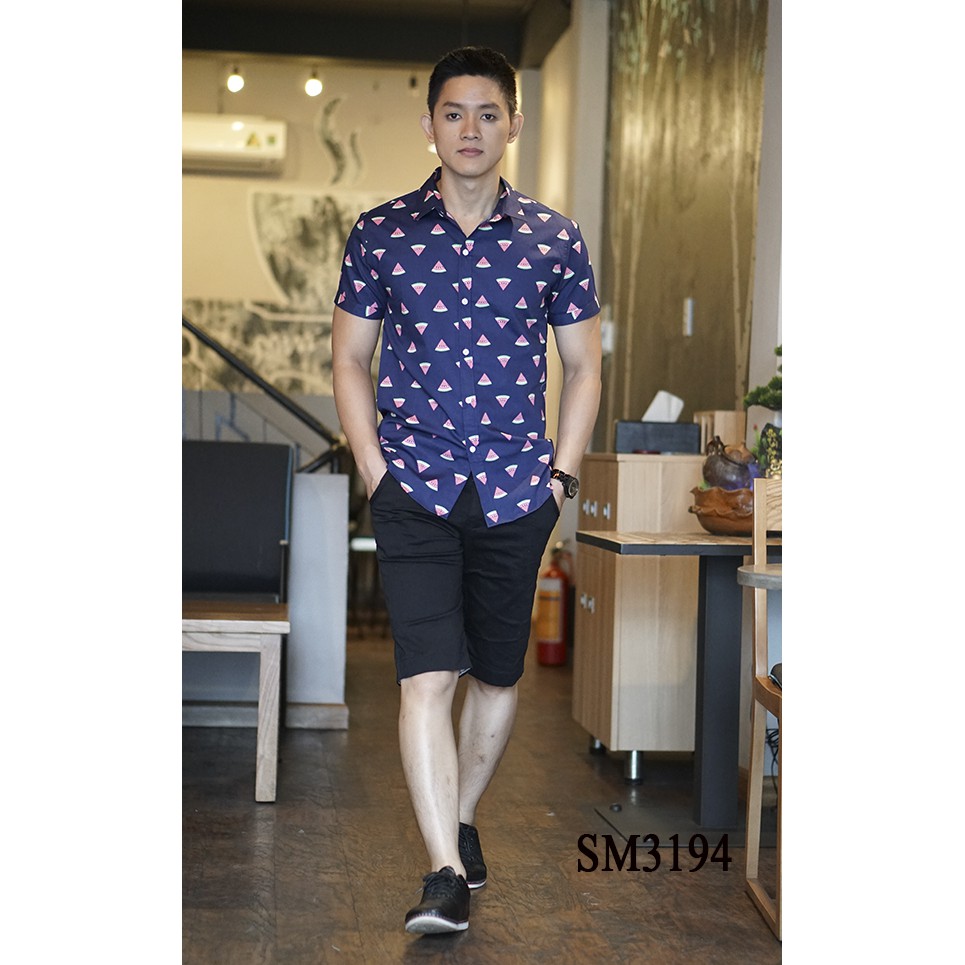 Sơ mi in họa tiết dưa hấu