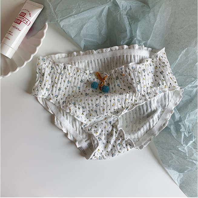 Quần lót nữ đính nơ bông cotton lưới thoáng khí_QLN15 NuciFera