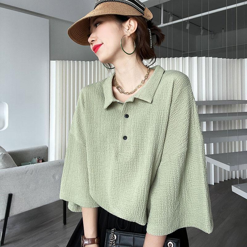 Áo polo Tay Ngắn Dáng Rộng Phong Cách Mỹ Thời Trang Mùa Hè 2022 Niche Cho Nữ 2-300kg