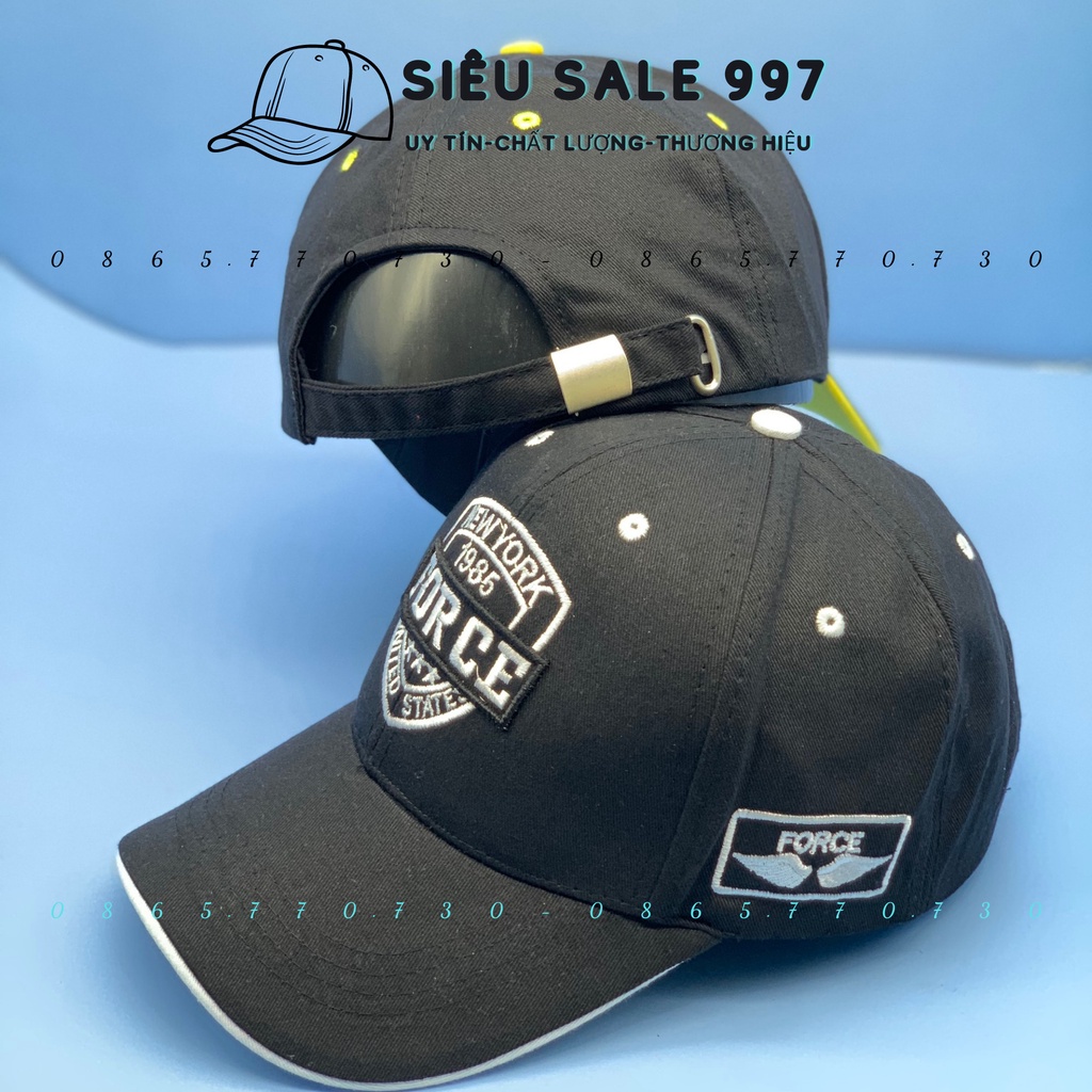 MŨ LƯỠI TRAI THÊU CHỮ NỔI FORCE 2 MÀU VẢI DÀY CAO CẤP THỜI TRANG NAM NỮ