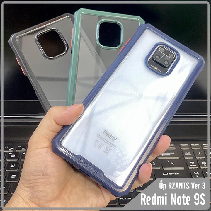 Ốp lưng cho Xiaomi Redmi Note 9S - Redmi Note 9 Pro chống sốc trong viền màu RZANTS - VER 3