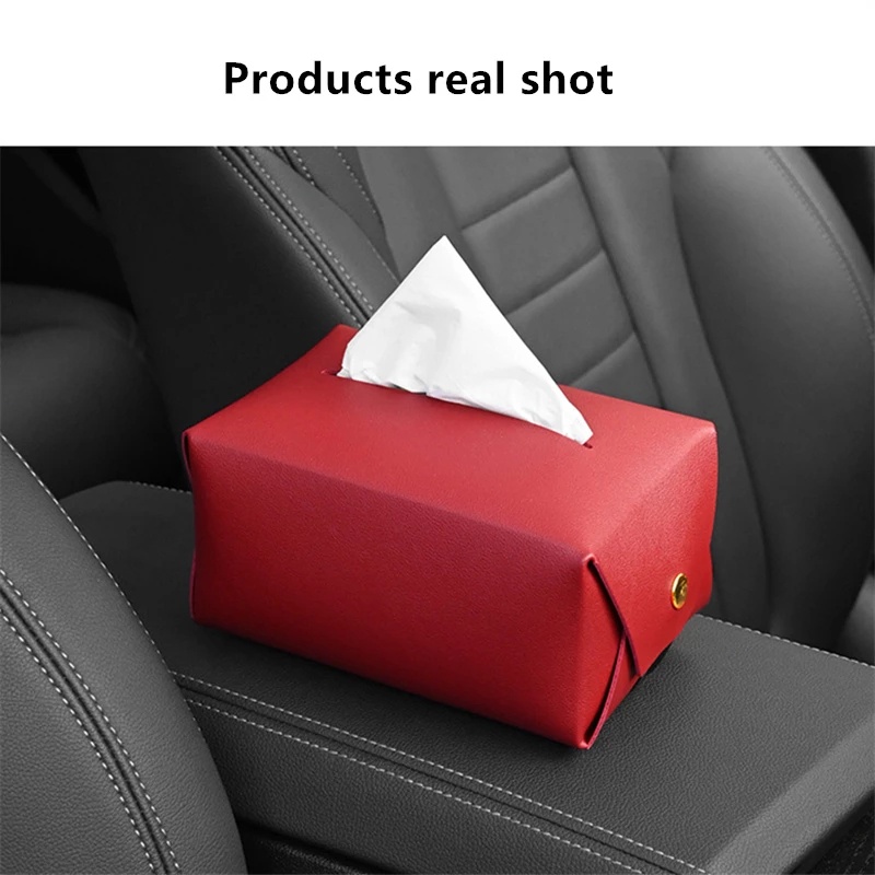 Túi Da Đựng Khăn Giấy Treo Xe Hơi Tiện Dụng