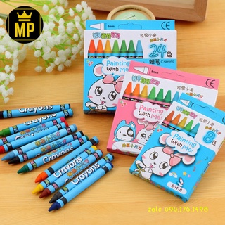 Hộp bút sáp 8,12, 24 màu