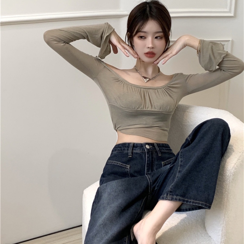 Quần Denim Ống Rộng Thời Trang Cá Tính Dành Cho Nữ